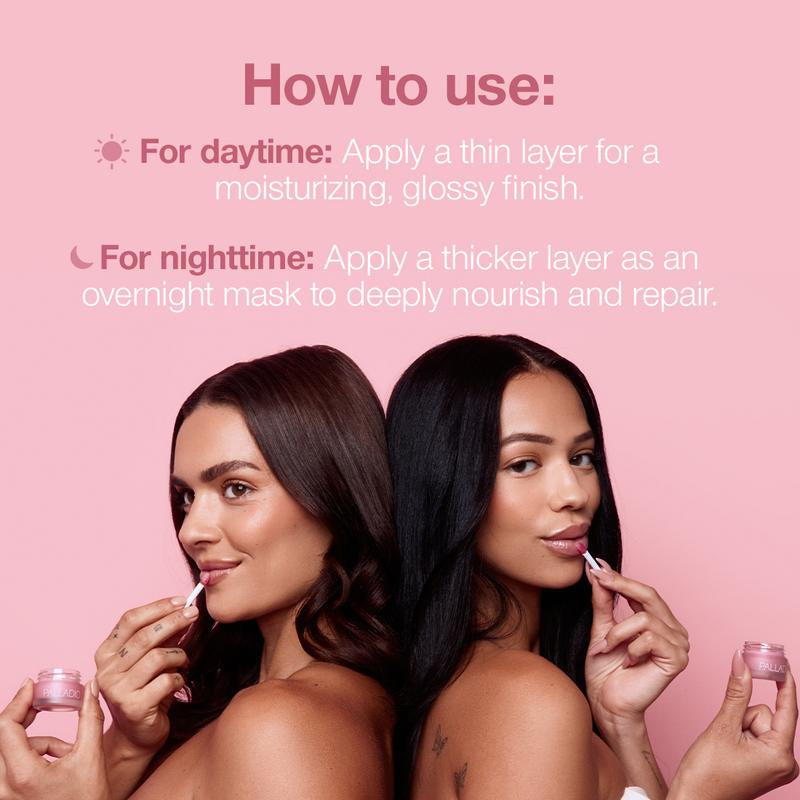 Palladio Lip Mask Intense Overnight Moisturizer to Nourish and Repair Dry Lips While Sleeping, Hydrates for Smooth, Soft, Plump Lips Infused with Shea Butter and Sweet Cherry