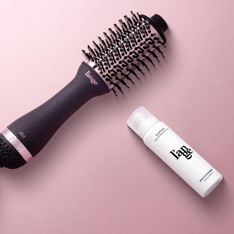 NEW! L’Ange Effortless Blowout Duo Value Set - Le Volume 2-In-1 Titanium Brush Dryer, Glass Hair Thermal Blowout Primer