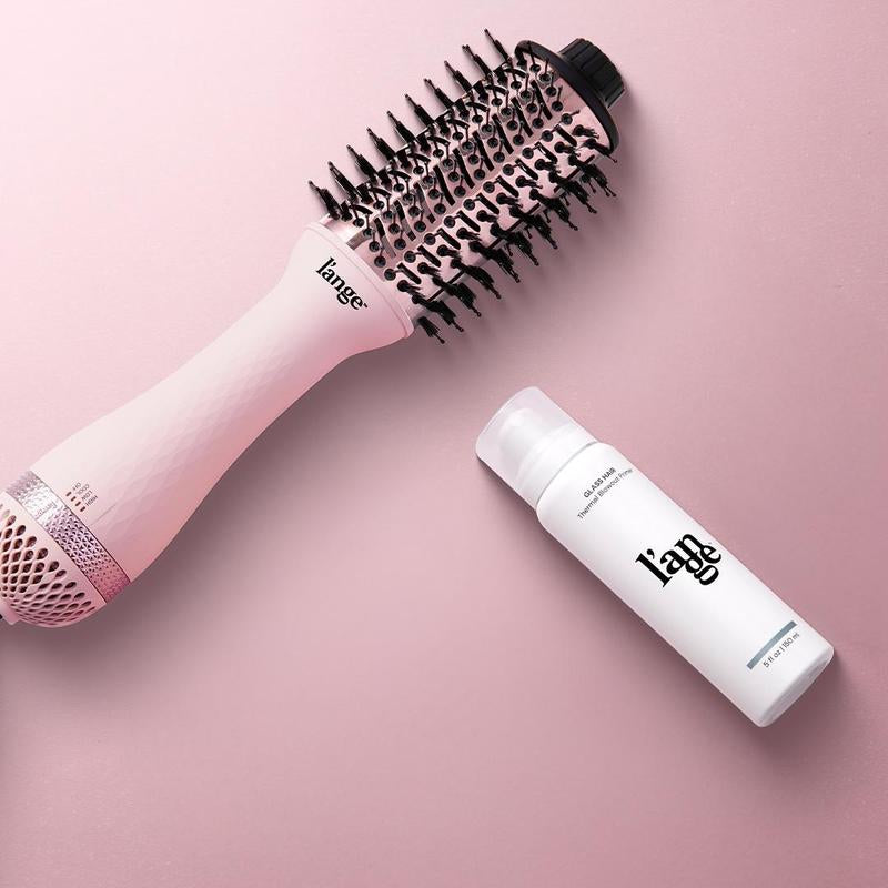 NEW! L’Ange Effortless Blowout Duo Value Set - Le Volume 2-In-1 Titanium Brush Dryer, Glass Hair Thermal Blowout Primer