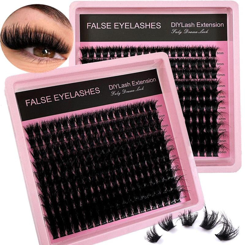 Individual False Eyelashes, Reusable Eyelash Extensions, Self Grafting Curling Eyelashes, Fake Eyelash, Doll Eyes Eyelash Curl Cluster Lashes, Volume Individual Lashes, Eyelash Clusters, Diy False Eyelashes Kit, Wispy Lash Clusters, Curly Lashes Cosmetic