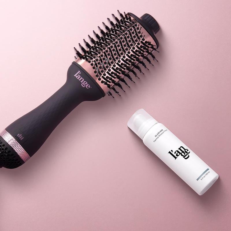 NEW! L’Ange Effortless Blowout Duo Value Set - Le Volume 2-In-1 Titanium Brush Dryer, Glass Hair Thermal Blowout Primer