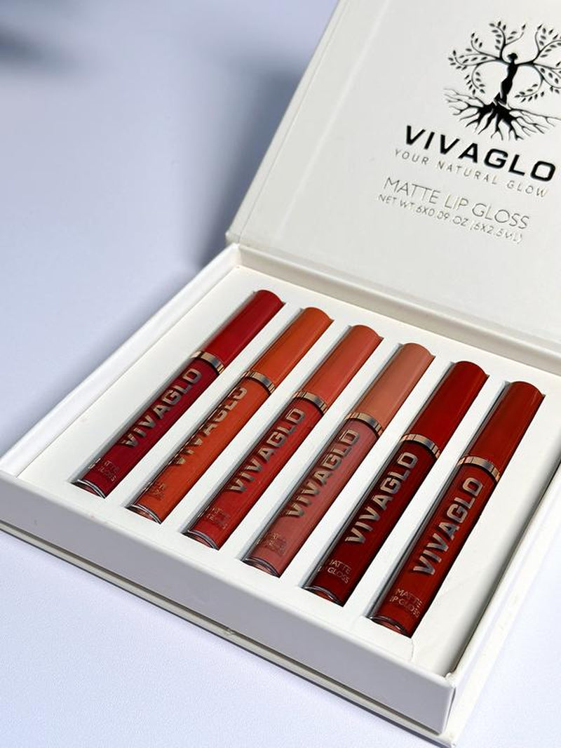 6PCS Matte Liquid Gloss Lipstick Set, Long-Lasting Moisturize Waterproof Shiny Non Sticky for Women Girls Christmas Gift Makeup Lipgloss Lip Care