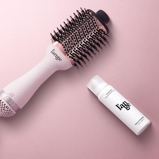 NEW! L’Ange Effortless Blowout Duo Value Set - Le Volume 2-In-1 Titanium Brush Dryer, Glass Hair Thermal Blowout Primer