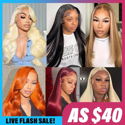 [24Inch $39.99] 13X4 Lace Wig Straight Human Hair 24Inch Lace Frontal Wigs Natural Hair Line 180% Density for Black Women