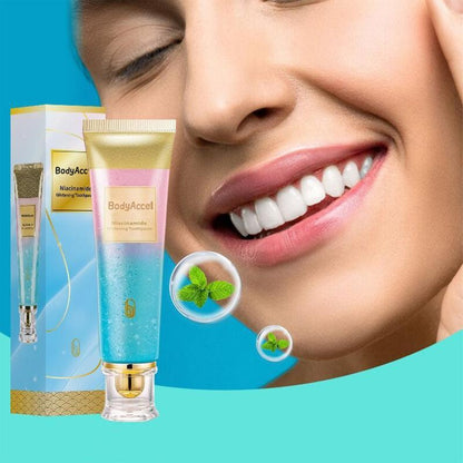 [Triple Whitening]Niacinamide Whitening Toothpaste,Natural Whitening Toothpaste with Niacinamide,Gentle Formula for Brighter Teeth & Fresh Breath.