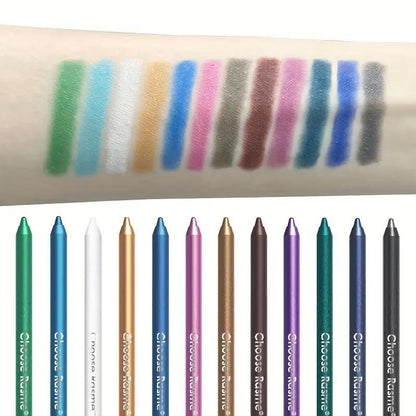 Multi-Color Eyeliner Pencil, Long-Lasting High Pigment Effect Makeup, Sweat-Proof Eyelid Pencil, Suitable for Any Look and Daily Use, Easy to Apply
