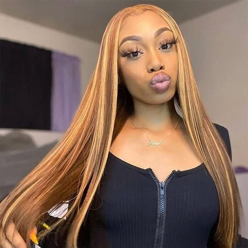 [24Inch $39.99] 13X4 Lace Wig Straight Human Hair 24Inch Lace Frontal Wigs Natural Hair Line 180% Density for Black Women