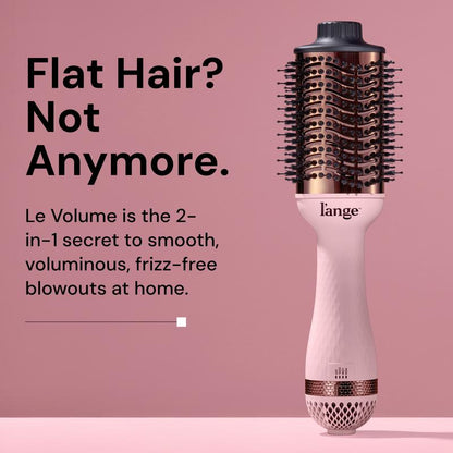 NEW! L’Ange Effortless Blowout Duo Value Set - Le Volume 2-In-1 Titanium Brush Dryer, Glass Hair Thermal Blowout Primer