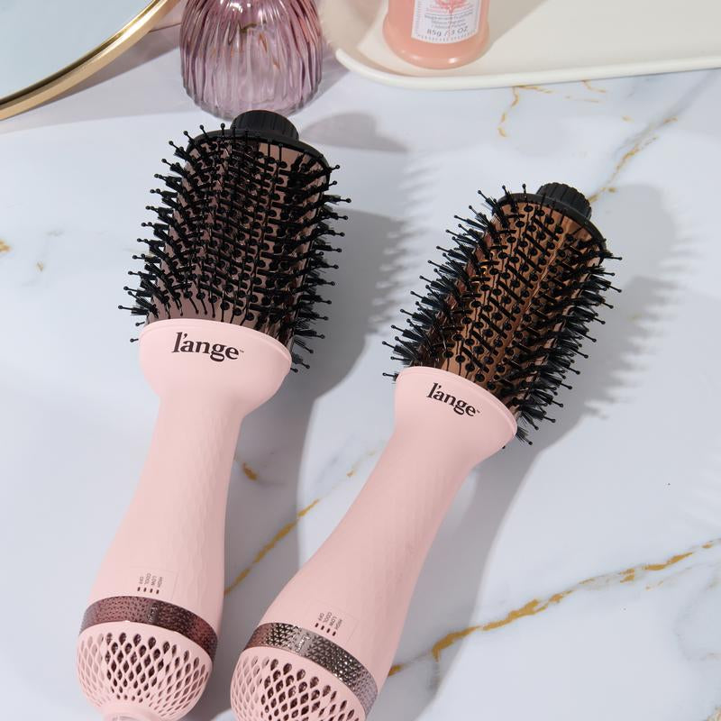 NEW! L’Ange Effortless Blowout Duo Value Set - Le Volume 2-In-1 Titanium Brush Dryer, Glass Hair Thermal Blowout Primer