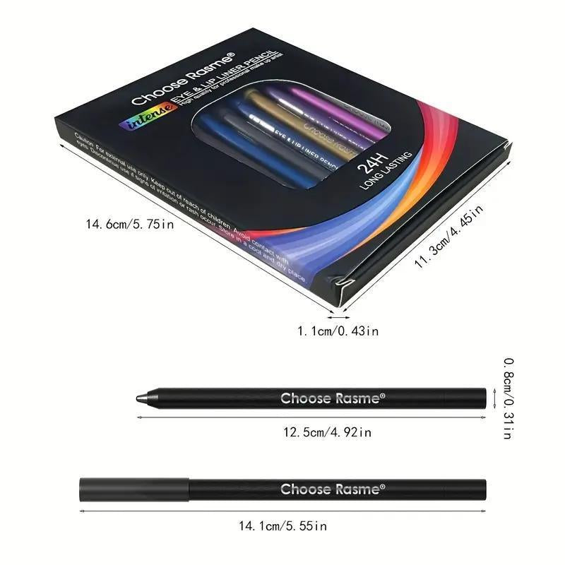 Multi-Color Eyeliner Pencil, Long-Lasting High Pigment Effect Makeup, Sweat-Proof Eyelid Pencil, Suitable for Any Look and Daily Use, Easy to Apply
